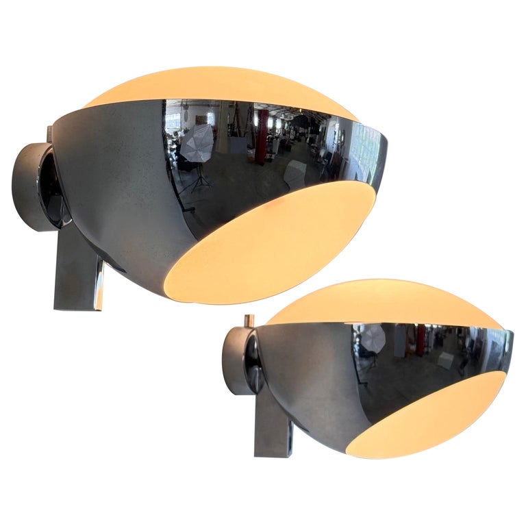 Rare Pair of Sconces by Max Ingrand for Fontana Arte, Model 1963/1, 1960s