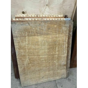 Reclaimed Iroko Wood Panels 13 Pieces School Cabinet