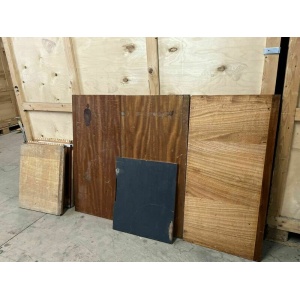Reclaimed Iroko Wood Panels 13 Pieces School Cabinet