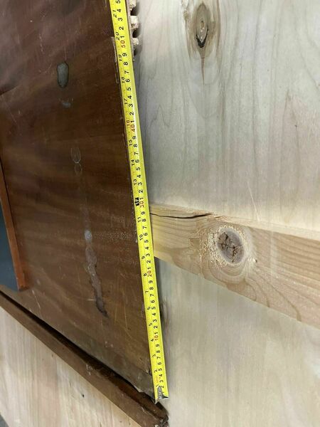 Reclaimed Iroko Wood Panels 13 Pieces School Cabinet