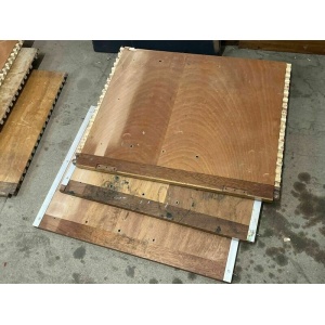 Reclaimed Iroko Wood Panels 13 Pieces School Cabinet