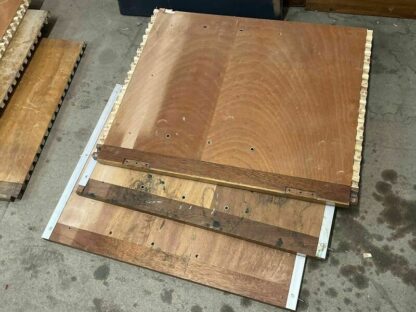 Reclaimed Iroko Wood Panels 13 Pieces School Cabinet