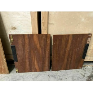 Reclaimed Iroko Wood Panels 13 Pieces School Cabinet