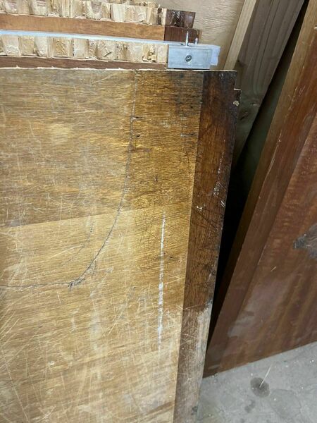 Reclaimed Iroko Wood Panels 13 Pieces School Cabinet