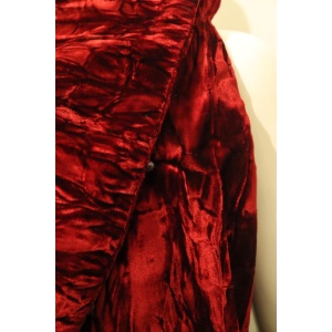 Red Silk Velvet Shawl