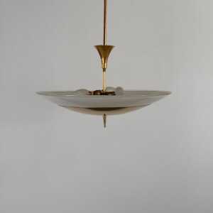 "Reticello" Ceiling Lamp Attributed to Carlo Scarpa for Venini, 1940s