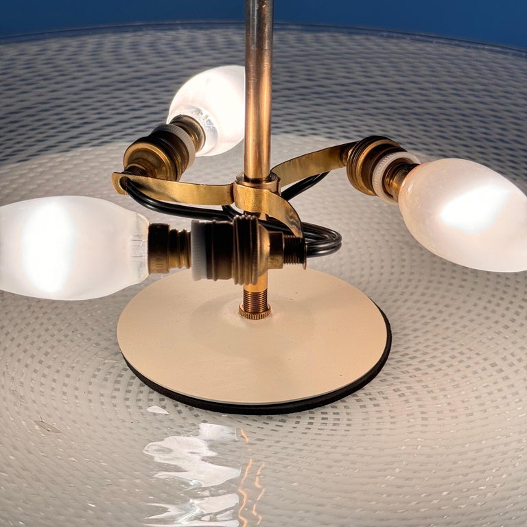"Reticello" Ceiling Lamp Attributed to Carlo Scarpa for Venini, 1940s