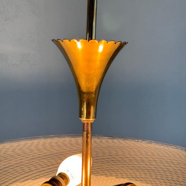 "Reticello" Ceiling Lamp Attributed to Carlo Scarpa for Venini, 1940s