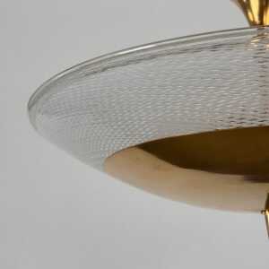 "Reticello" Ceiling Lamp Attributed to Carlo Scarpa for Venini, 1940s