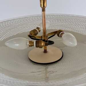 "Reticello" Ceiling Lamp Attributed to Carlo Scarpa for Venini, 1940s