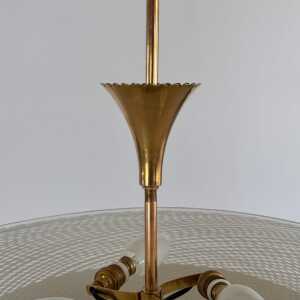 "Reticello" Ceiling Lamp Attributed to Carlo Scarpa for Venini, 1940s