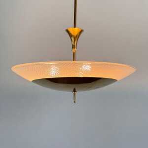 "Reticello" Ceiling Lamp Attributed to Carlo Scarpa for Venini, 1940s