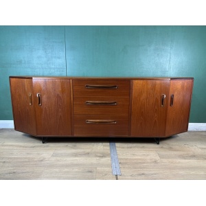 Retro Vintage Mid Century Teak Curve G Plan Sideboard-Courier