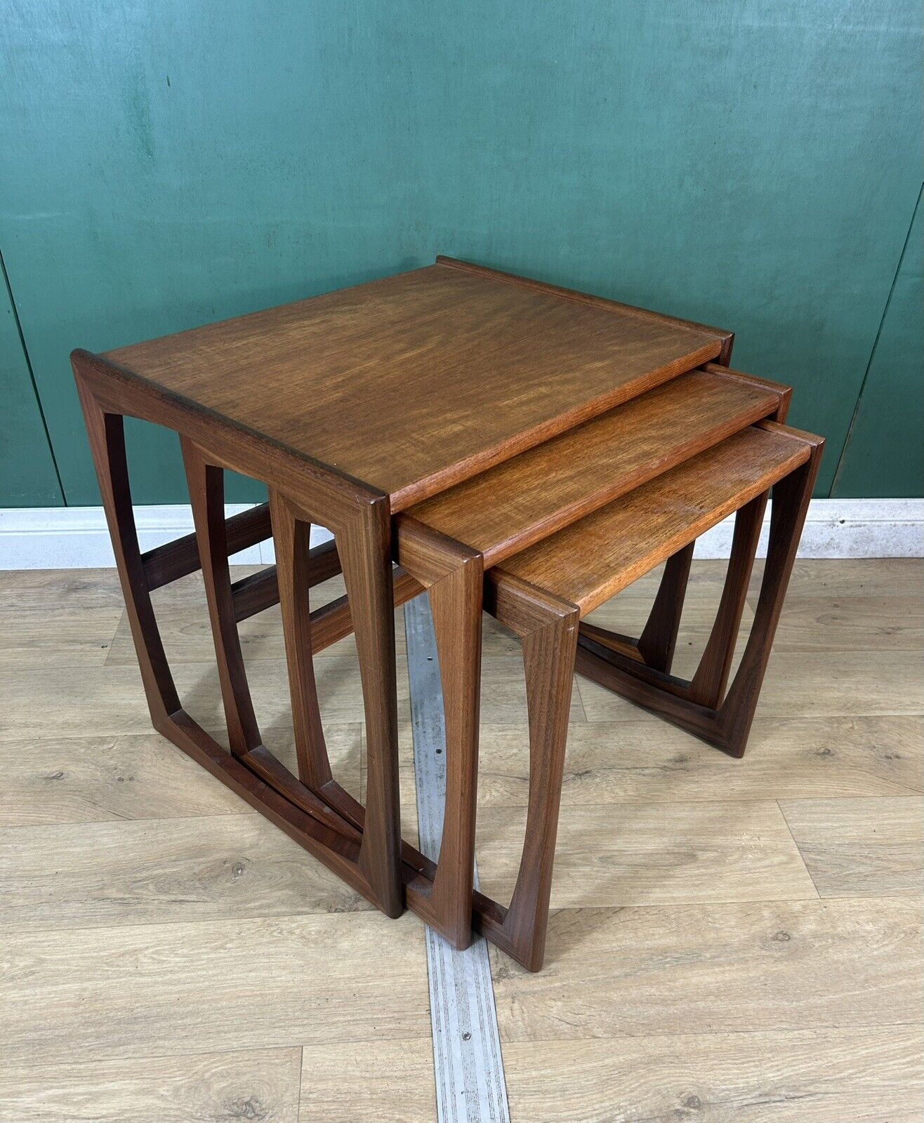 Retro Vintage Mid Century Teak G Plan Quadrille Nest Of Tables