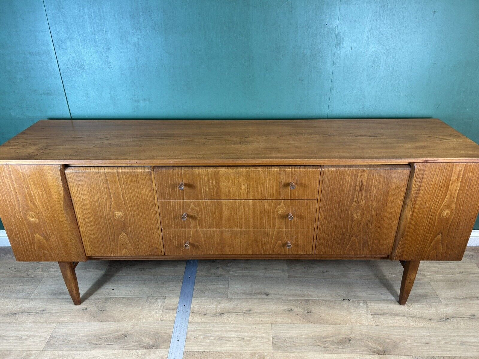 Retro Vintage Mid Century Teak Sideboard By Beautility Furniture-Courier