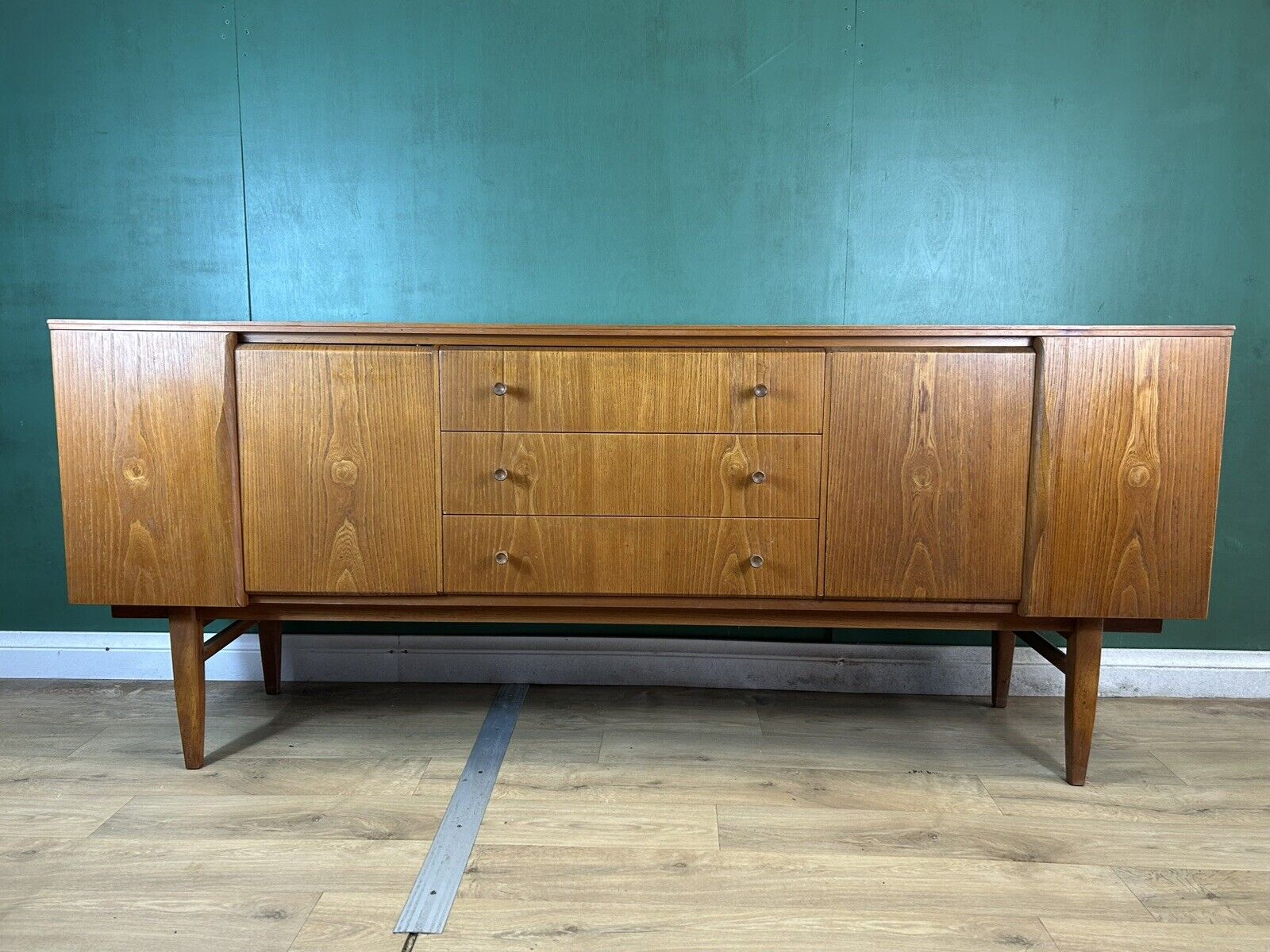 Retro Vintage Mid Century Teak Sideboard By Beautility Furniture-Courier