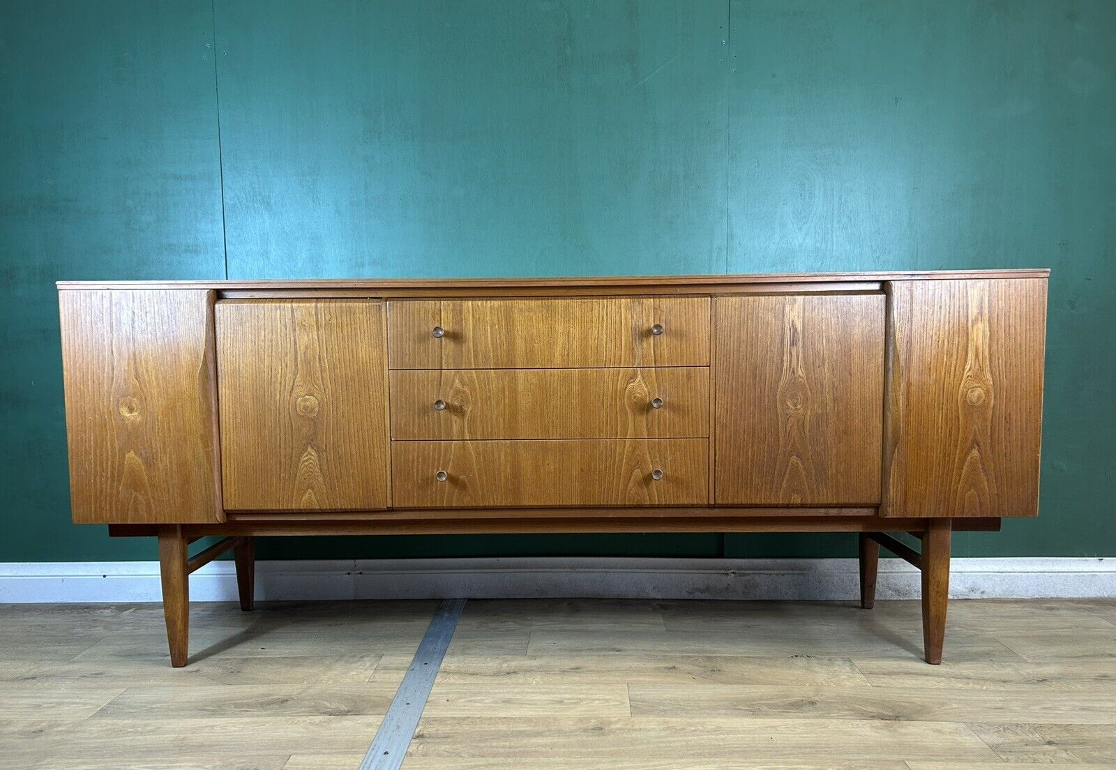 Retro Vintage Mid Century Teak Sideboard By Beautility Furniture-Courier