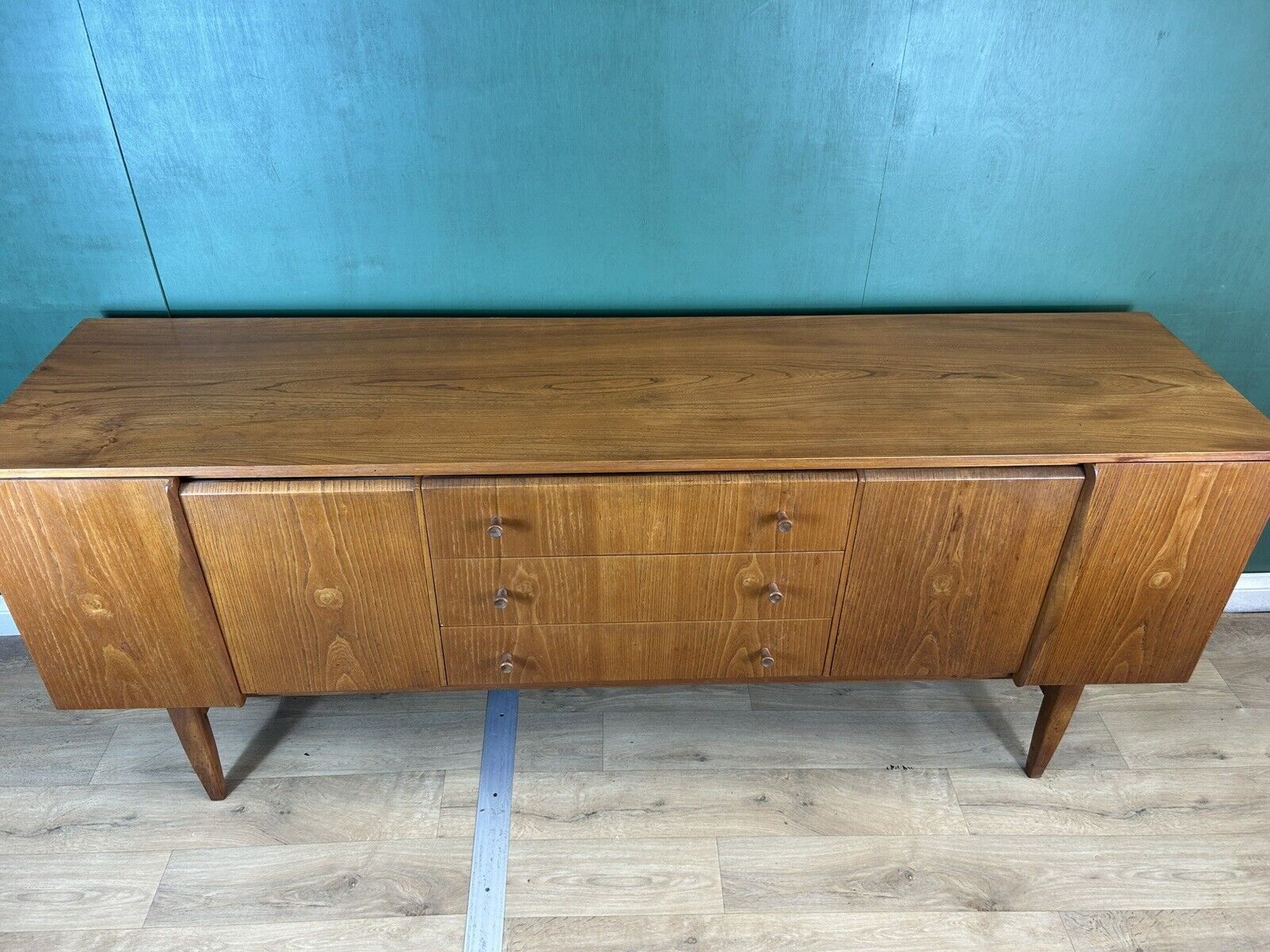 Retro Vintage Mid Century Teak Sideboard By Beautility Furniture-Courier