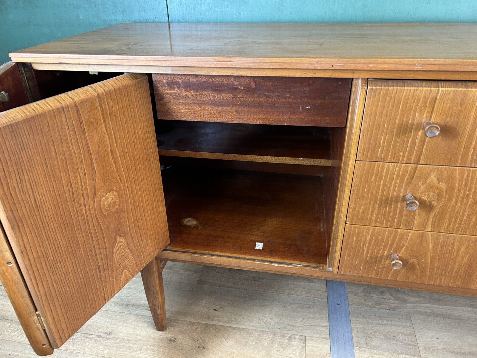 Retro Vintage Mid Century Teak Sideboard By Beautility Furniture-Courier