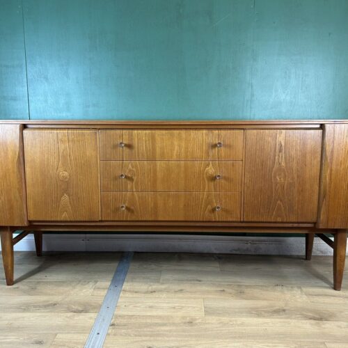 Retro Vintage Mid Century Teak Sideboard By Beautility Furniture-Courier
