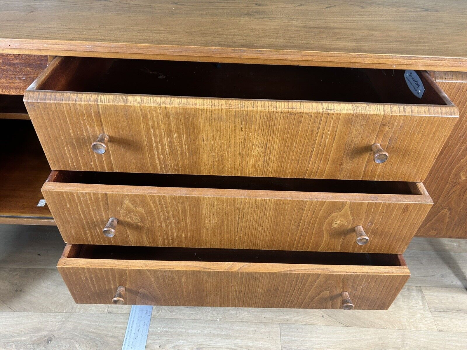Retro Vintage Mid Century Teak Sideboard By Beautility Furniture-Courier