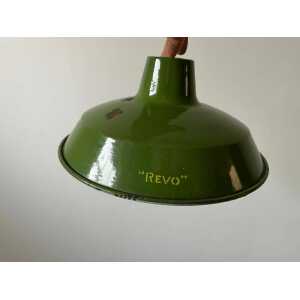 Revo 1930s/ 40s Vintage Industrial Lamp Shades Green