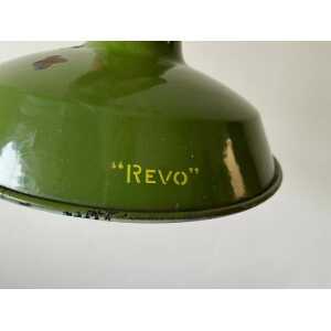 Revo 1930s/ 40s Vintage Industrial Lamp Shades Green