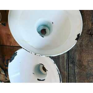 Revo 1930s/ 40s Vintage Industrial Lamp Shades Green
