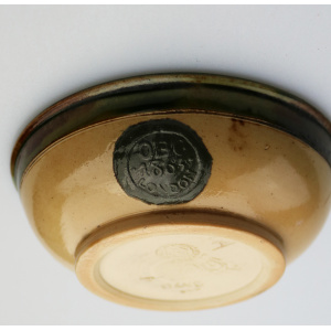 Unusual British Art Pottery Doulton Lambeth Seal Advertiser Trinket Dish C.1900
