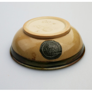 Unusual British Art Pottery Doulton Lambeth Seal Advertiser Trinket Dish C.1900