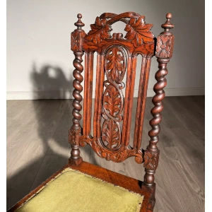 Antique Victorian Hall Chair / Bedroom Chair In Oak