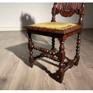 Antique Victorian Hall Chair / Bedroom Chair In Oak