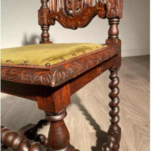 Antique Victorian Hall Chair / Bedroom Chair In Oak