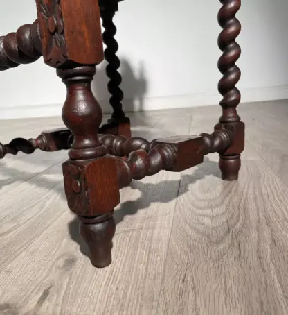 Antique Victorian Hall Chair / Bedroom Chair In Oak - Image 6