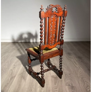 Antique Victorian Hall Chair / Bedroom Chair In Oak