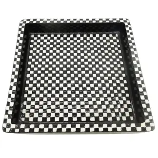 A Stig Lindberg for Gustavsberg Scandinavian art pottery 8"sq Domino Dish C.1955