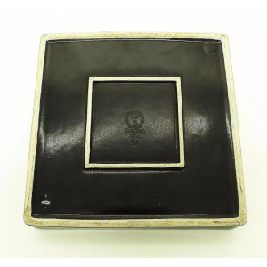 A Stig Lindberg for Gustavsberg Scandinavian art pottery 8"sq Domino Dish C.1955