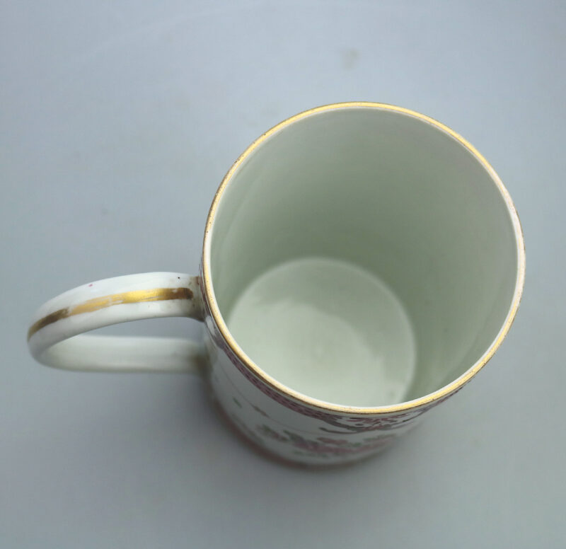 An antique French Samson of Paris porcelain Chinese Famille Rose Tankard C.19thC