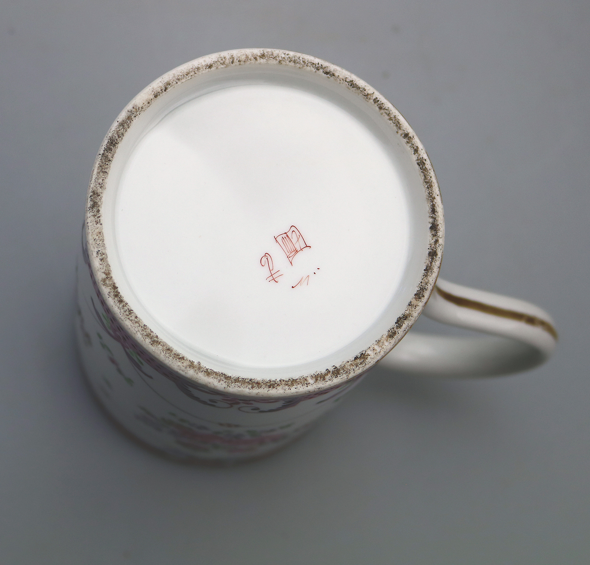 An antique French Samson of Paris porcelain Chinese Famille Rose Tankard C.19thC