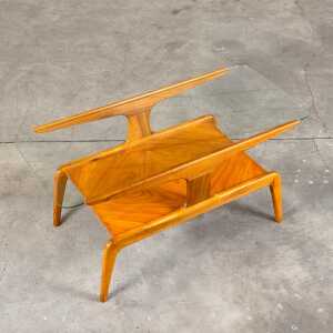 Sculptural Walnut Coffee Table by Gio Ponti for Domus Nova, Italy, 1950s