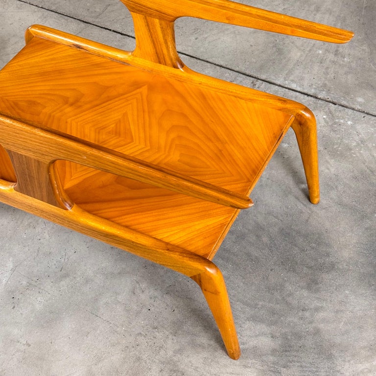 Sculptural Walnut Coffee Table by Gio Ponti for Domus Nova, Italy, 1950s