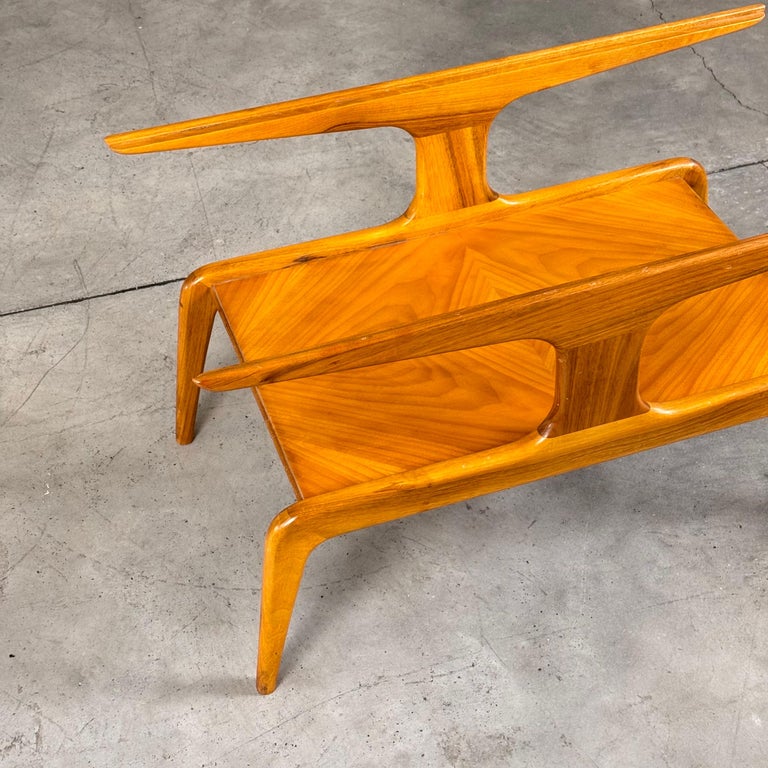 Sculptural Walnut Coffee Table by Gio Ponti for Domus Nova, Italy, 1950s