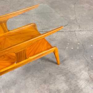 Sculptural Walnut Coffee Table by Gio Ponti for Domus Nova, Italy, 1950s