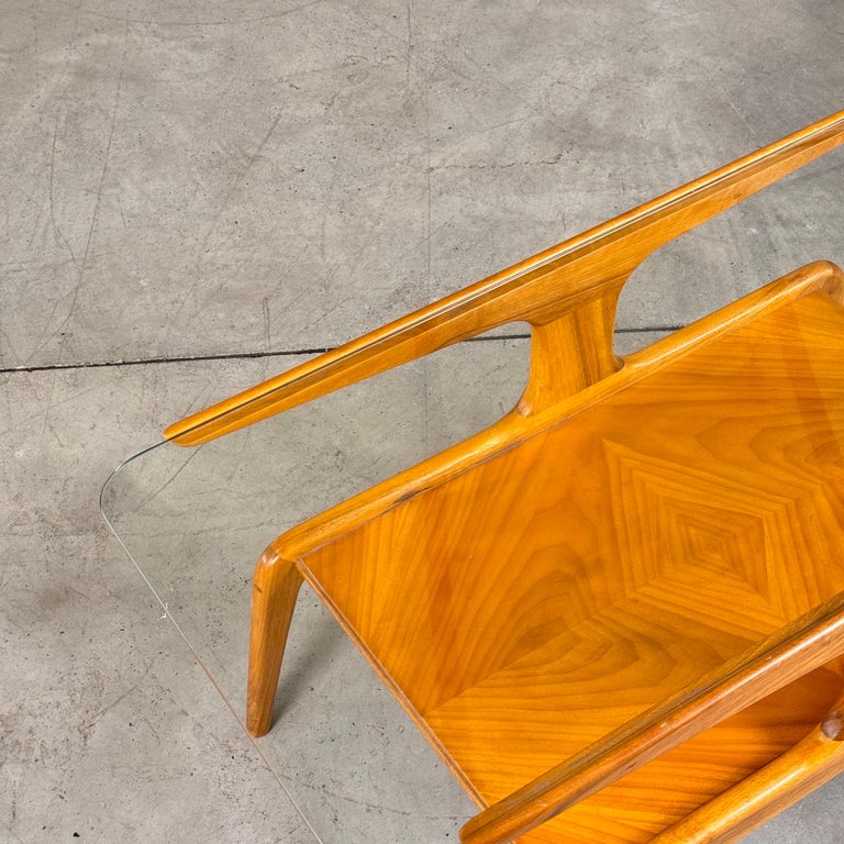Sculptural Walnut Coffee Table by Gio Ponti for Domus Nova, Italy, 1950s