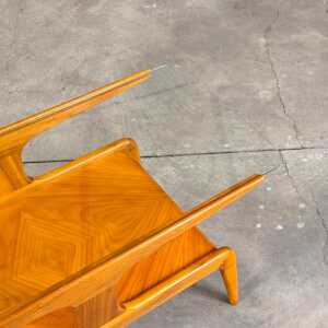 Sculptural Walnut Coffee Table by Gio Ponti for Domus Nova, Italy, 1950s