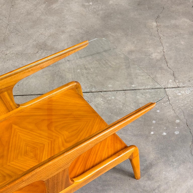 Sculptural Walnut Coffee Table by Gio Ponti for Domus Nova, Italy, 1950s