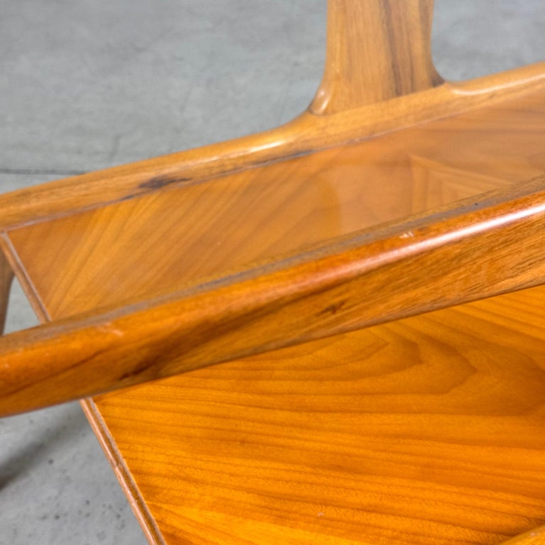 Sculptural Walnut Coffee Table by Gio Ponti for Domus Nova, Italy, 1950s