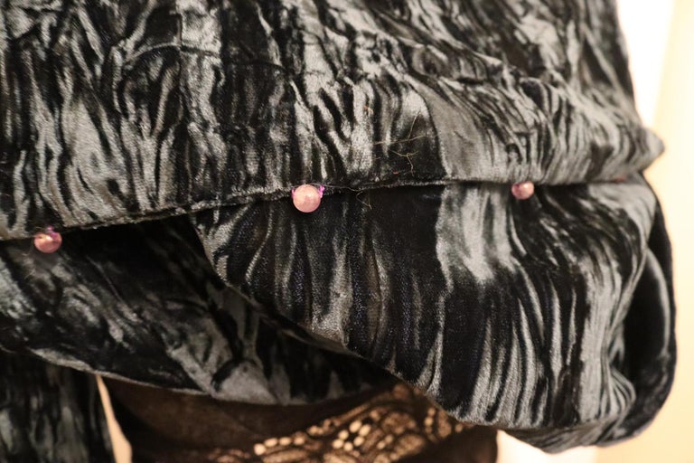 Sea GreenSilk Velvet Shawl