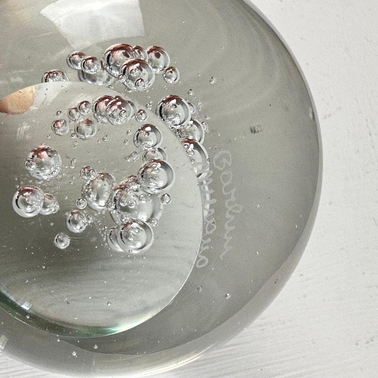 Set of 3 Signed Alfredo Barbini Glass Ornaments for Barbini Murano, Italy, 1980s