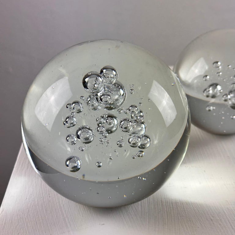 Set of 3 Signed Alfredo Barbini Glass Ornaments for Barbini Murano, Italy, 1980s